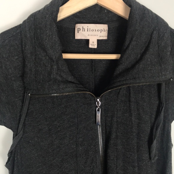 PHILOSOPHY Dark Gray Zip Dress - Picture 2 of 6